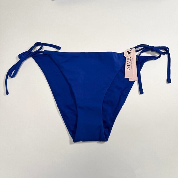 Victoria Secret 36D L Twist Front Push Up Bikini Top Cheeky Bottom Set Blue Oar - Picture 6 of 8